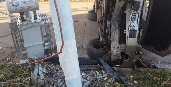 El impacto fue pasadas las 9:00